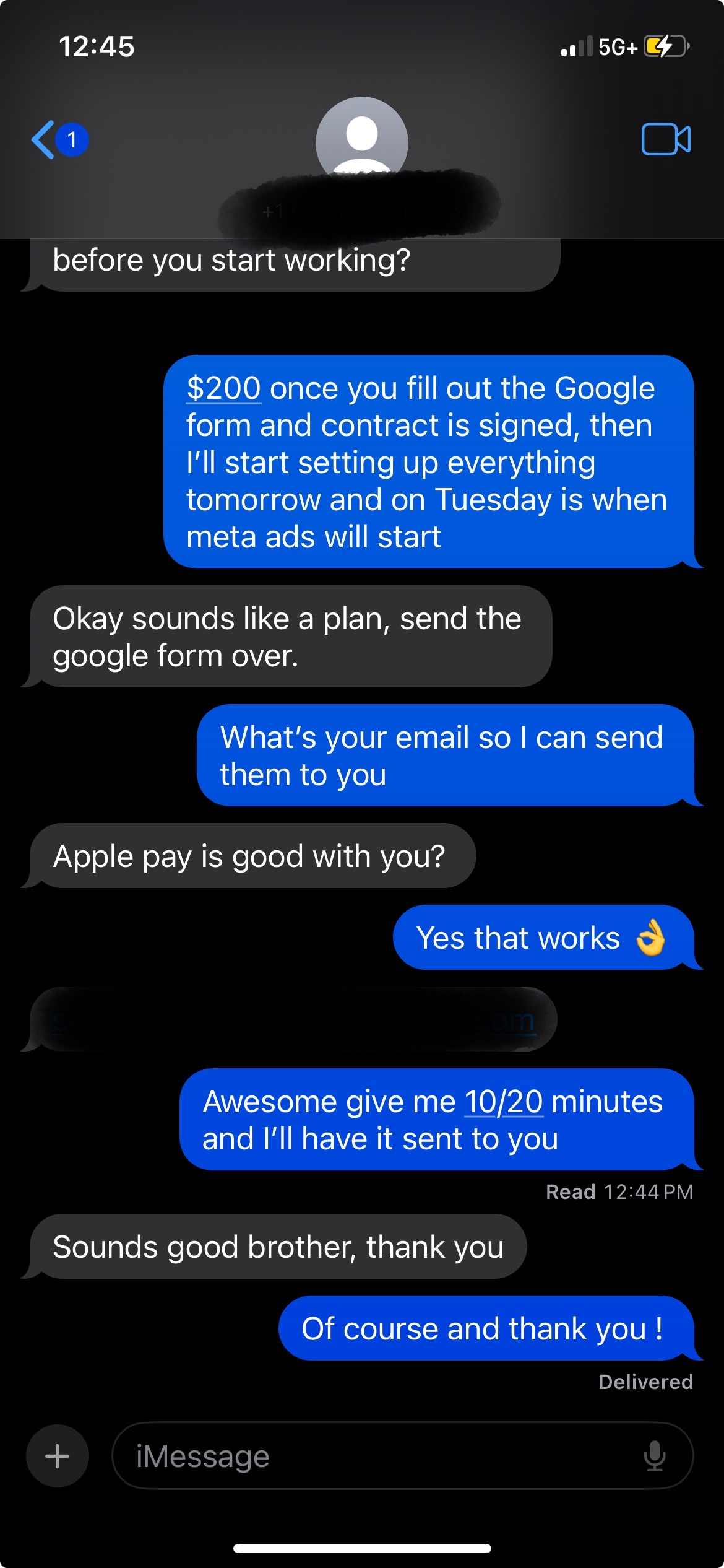 Tony — New client